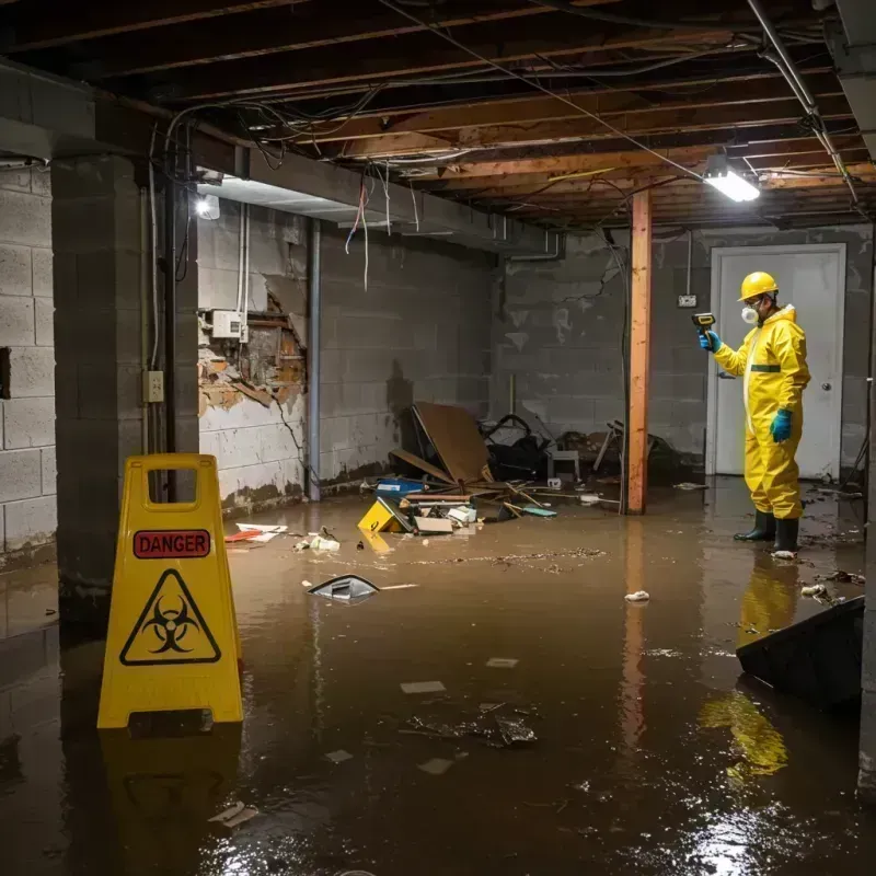 Flooded Basement Electrical Hazard in McDowell County, WV Property