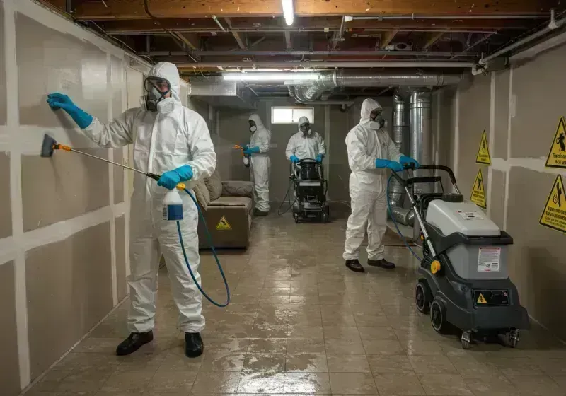 Basement Moisture Removal and Structural Drying process in McDowell County, WV